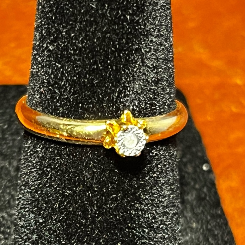 Gold and Silver Diamond Accent Ring